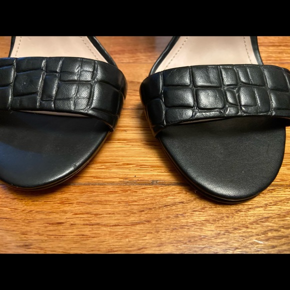 Saks Fifth Avenue black 4” heel ankle strap - Picture 12 of 13